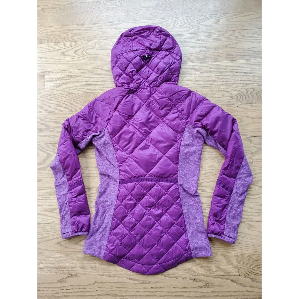 Lululemon Womens 4 Down For A Run Jacket Tender Violet Goose Athleisure EUC